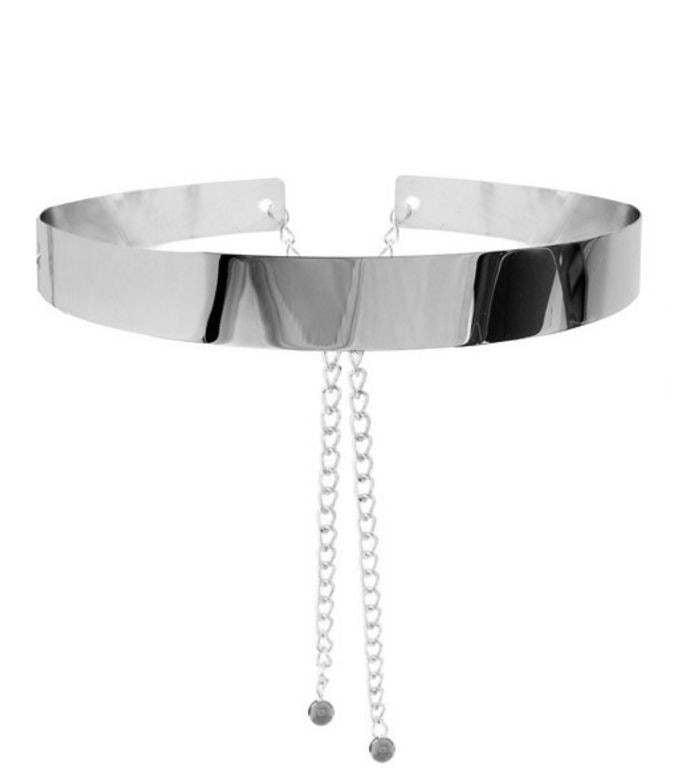 SILVER METAL BELT