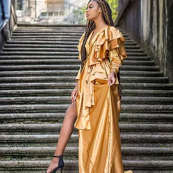 The Golden Reign Draped Jacket