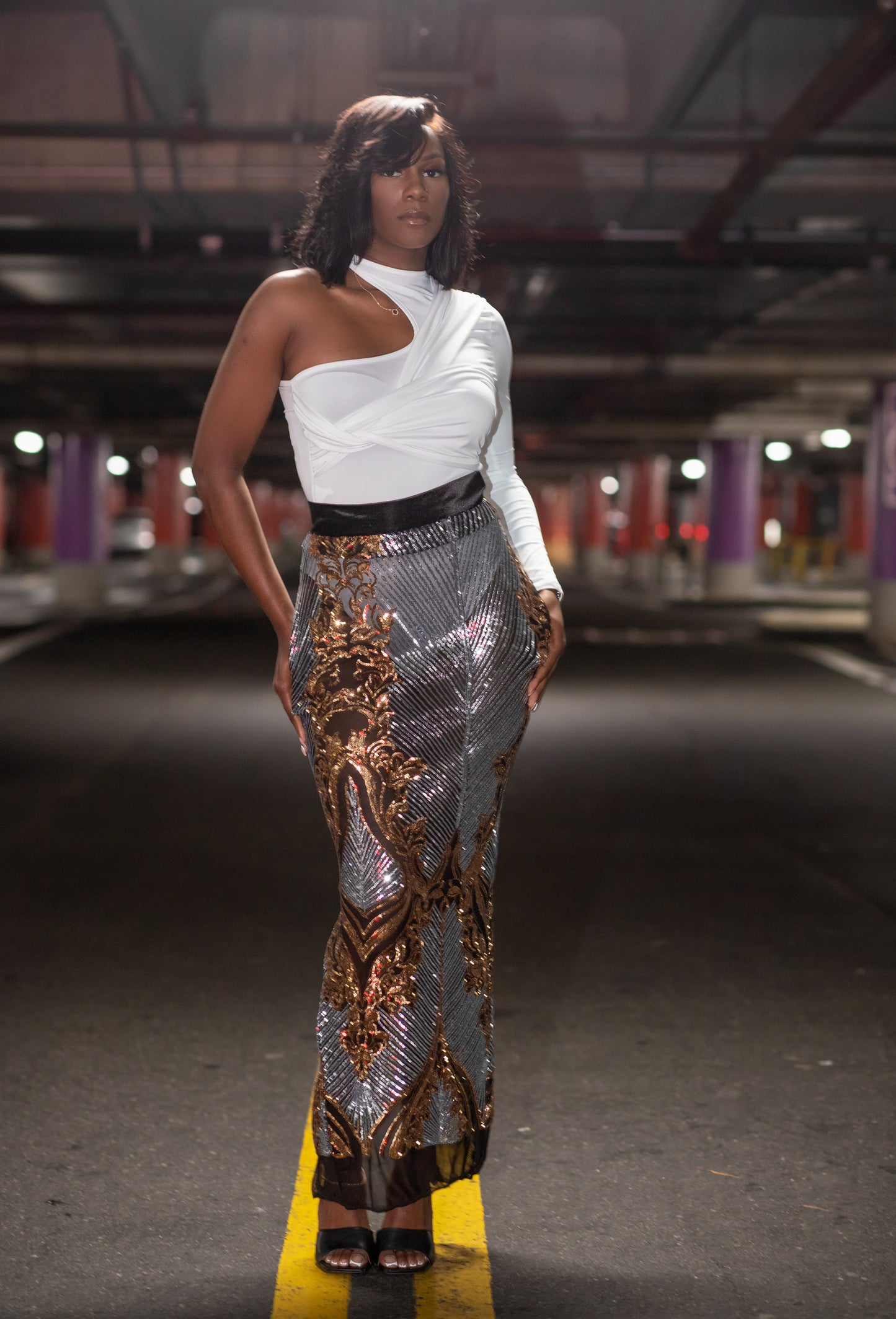 Sequined Symphony Pencil Skirt