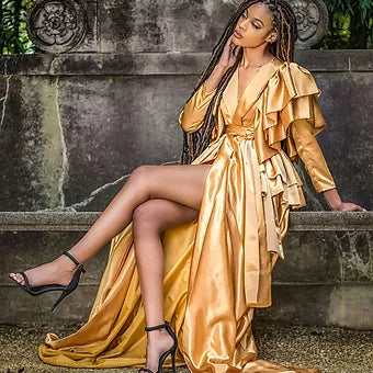 The Golden Reign Draped Jacket